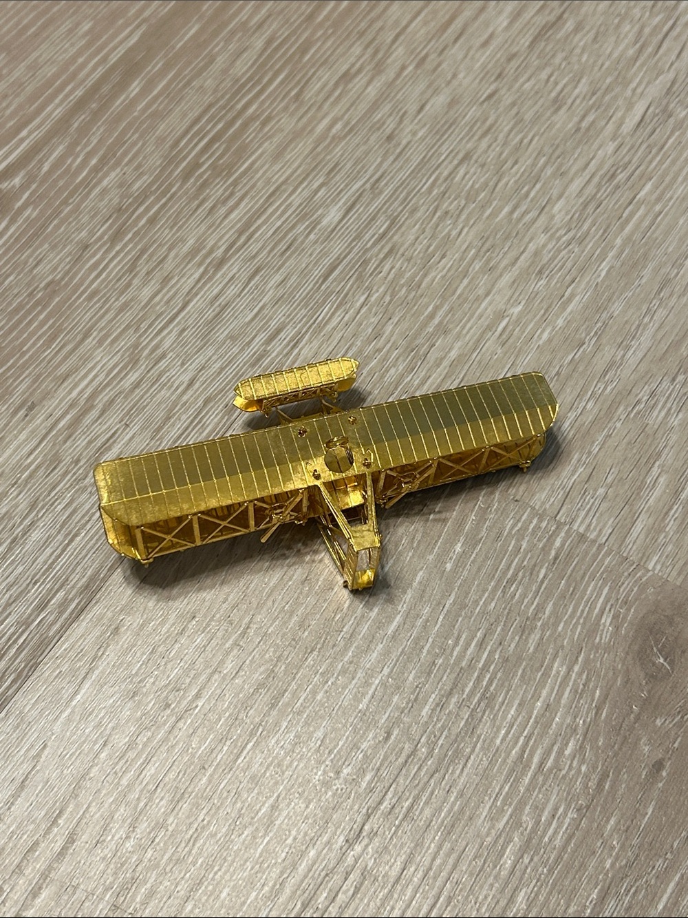 1903 Wrights Flyer National Air & Space Museum Gold Toned 3D Model Ornament